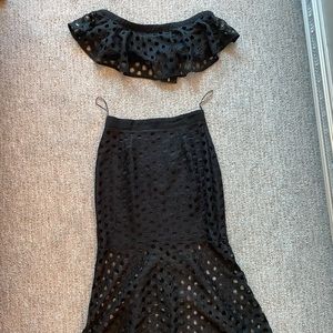 2-pc Black Dress, Sz Sm
